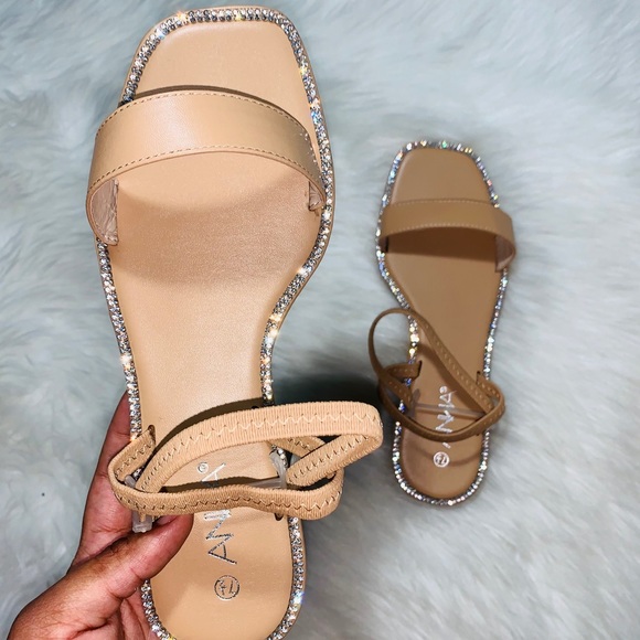 Rhinestone Trimmed Sandals - Picture 4 of 6